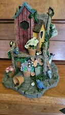 Vtg Figi Graphics Outhouse With Blue Bird Heavy Bookend picture