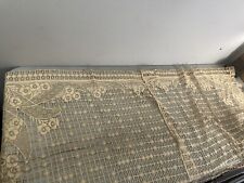 2 Pairs of Antique French Lace Curtain Panels Cotton Netting 1900’s Unused picture