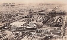 RPPC Detroit MI Ford Motor Co Highland Park Plant Aerial View Vintage Postcard picture