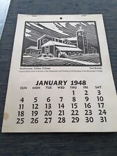 Vtg. 1948 Paper Calendar Scenes of San Bernardino and Vicinity by Art Students picture