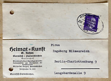 WARTIME WW2 GERMAN ART GALLERY POSTCARD w/MUNCHEN BAHN POST CANCEL OCT 31, 1942 picture