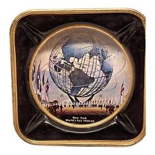 Vintage Souvenir Ashtray 1964-65 World's Fair New York Unisphere Tin C1 picture