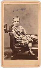 ANTIQUE CDV C. 1870s I.B. WEBSTER CUTE YOUNG GIRL IN DRESS LOUISVILLE KENTUCKY picture