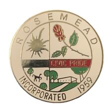 Vintage Rosemead California Civic Pride Travel Souvenir Pin picture