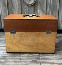 Vintage Nailed Mid Century MCM Wood Receiver Trinket Storage Stash Wooden Box picture