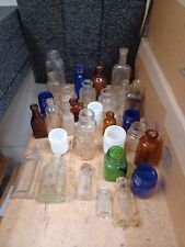 Large Lot Of 32 Antique Vintage Glass Medicine Bottles Cork Drugstore Baker’s picture