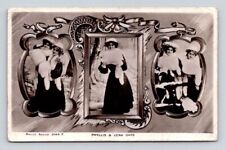 RPPC Miss Phyllis & Zena Dare English actresses Edwardian Postcard picture