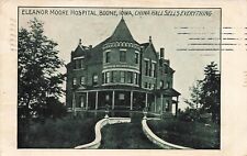 1907 IOWA PHOTO POSTCARD: VIEW OF ELEANOR MOORE HOSPITAL, BOONE, IA picture