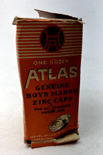 Vintage Atlas Genuine Boyd Mason Zinc Caps - Lot of 10 - 3