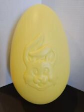 Vintage General Foam Plastics Blow Mold Easter Egg YELLOW Bunny Rabbit 14