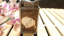 VINTAGE EVAN FUEL LIGHTER Never Used  Abalone Applied  Metal ? Silver Pinstripe picture