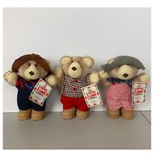 1986 Wendy's FURSKINS Bears Lot of 3 Teddy’s Bears Plush 7