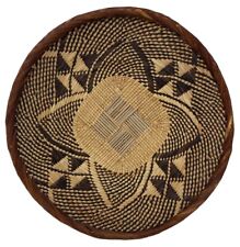 11” WOVEN REED & GRASS PLATE W/ORNATE DESIGN – AFRICA picture