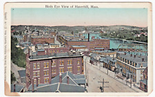 c1906 Painted Copper Window Postcard—Haverhill Massachusetts Birds Eye View picture
