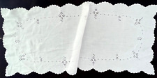 Vintage Linen Runner with Broderie Anglaise YY920 picture