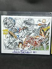 Allen Bellman Captain America Human Torch Timely Comics Signed Sketch Print CGC picture