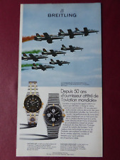 4/1985 PUB BREITLING WATCH NAVITIMER PAN ARROWS TRICOLORI FRENCH AD WATCH WATCH picture