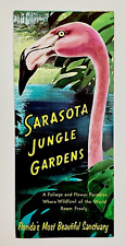 1960s Sarasota Jungle Gardens FL Botanical Sanctuary Vintage Map Travel Brochure picture