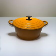 Vintage Le Creuset Dutch Oven Made In France B  2 qt. Yellow Enameled Cast Iron picture