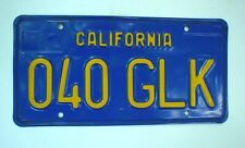 Old 1970 California License Plate 040-GLK Vintage picture