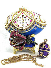 Amethyst Faberge Luxury Gift box Valentine day HANDCARVED Fabergé Egg 24k GOLD picture
