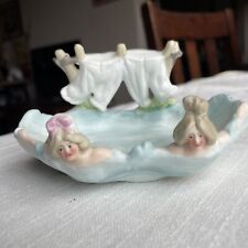 Bisque Double Bathing Beauty/Antique Naughty Flipper German Jewelry Vanity Dish picture