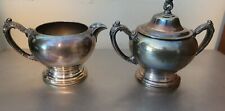 Vintage Oneida Silversmiths  Sugar and Creamer Silver Plated  picture