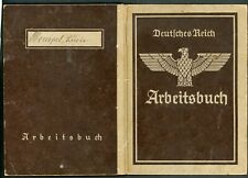 German WW2 Arbeitsbuch 2nd Pattern Work Book 19 Year Old Girl RADwj 1942 picture