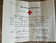 American Red Cross 1921 Home Hygiene Care of tbe Sick Certificate  picture