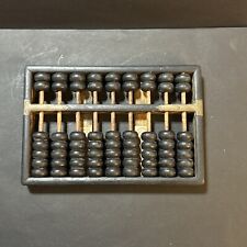 Wood & Brass Abacus Lotus Flower Type 9 Rods 63 Beads Original Antique NICE picture