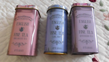 Lot Set 3 Empty English UK Small Mini Tea Tin Box Caddy 24g 0.8oz Miniature Tins picture