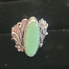 Green Turquoise Ring 925 Sterling Silver Size 7 Carolyn Pallock picture