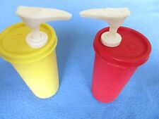 VINTAGE TUPPERWARE KETCHUP AND MUSTARD PUMP DISPENSERS picture