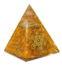 Organite Orgone Pyramid Extra Large 105 MM - Orgone Energy Pyramid with Citrine picture
