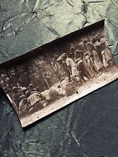 Rare Antique Photo - Detusking an Elephant - Developing Country Photograph picture