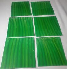 RARE LOT OF 6 OLD GALALITH PLATE GREEN TRANSLUCENT MARBLED  picture
