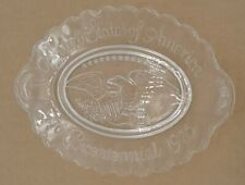Avon United States of America bicentennial clear glass platter 7x9” Oval picture