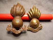 ROYAL CANADIAN ARTILLERY PRE WWII COLLAR BADGES 1927 CANADA R.C.A BRONZE UBIQUE picture