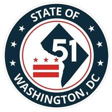 State of Washington DC Statehood 51st Democrat Statehood Button Pin 2 1/4