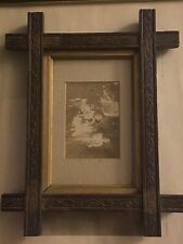 Antique Adirondack Picture Frame Arts And Crafts With Picture Hand Carved picture