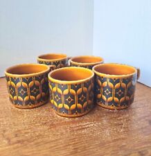Vintage HORNSEA Autumn Tone Pottery Coffee Mug Coffee Cup England Set Of 5 picture