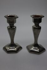 Pair of Colonial Pewter Candlesticks by Boardman Made for Cartier picture