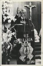 1974 Press Photo Our Lady of Fatima statue custodian Alfred W. Williams picture