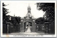 Vtg Franklin Massachusetts MA Alumni Gate Awpie Way Dean Academy 1930 Postcard picture