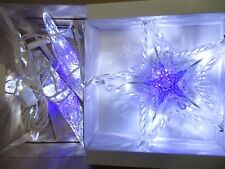 HOME FOR THE HOLIDAYS SET OF 5 LED LAYERED CRYSTAL TWINKLING STARS - NEW picture