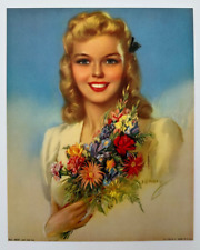 Just For You, Vintage Jules Erbit Portrait 8x10 Pin-Up Print, Wholesome Beauty picture