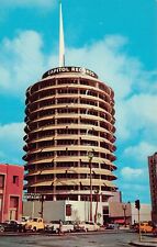 Los Angeles Hollywood Blvd CA Capitol Records Bldg 1950s Vtg Postcard Z9 picture