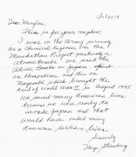 Meyer Steinberg Engineer MANHATTAN PROJECT OPPENHEIMER MOVIE Historic Letter picture