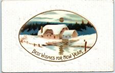 Postcard - Best Wishes For New Year With Art Print picture