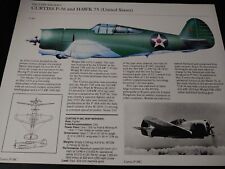 NlCE ~ Curtiss P-36 & Hawk 75 Military Plane Aircraft Profile Data Print ~ LOOK picture